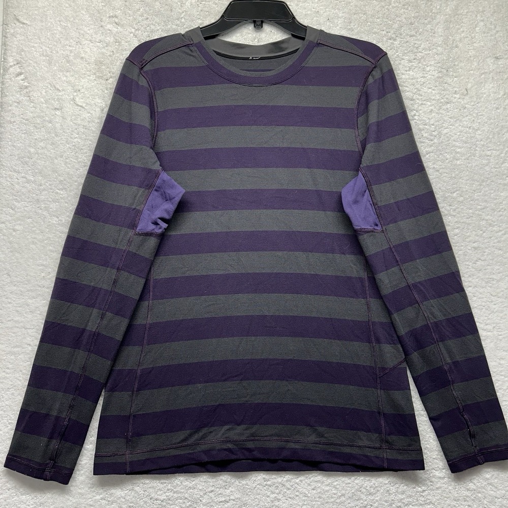 Lululemon Mens Size M Purple Long Sleeve Surge Athletic Shirt (S2)